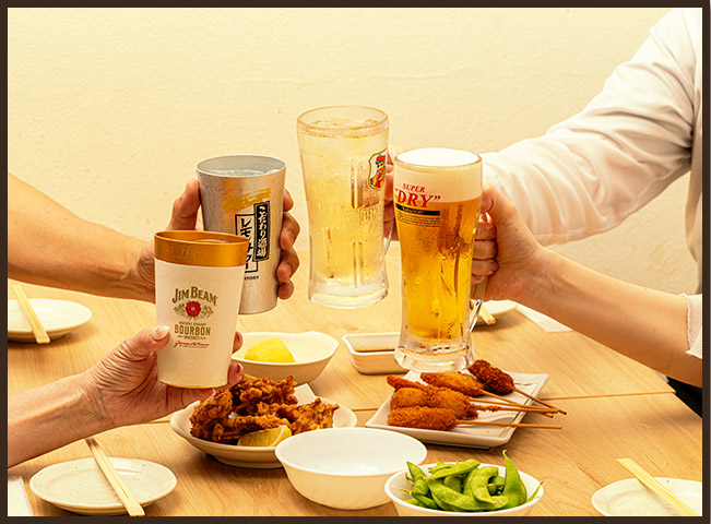 乾杯手元